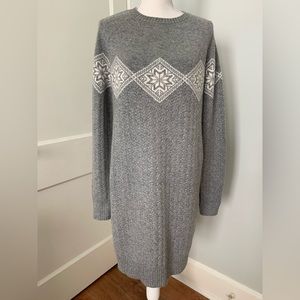 Loro Piana Snowflake Cashmere Sweater Dress 48